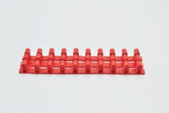 Preview: LEGO 30 x Verbinder rot Red Technic Connector Plate 1x2x12/3 with 2 Holes 32530