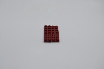 Preview: LEGO 2 x Basisplatte dunkelrot Dark Red Basic Plate 2x8 3034 4163456