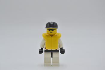 Preview: LEGO Figur Minifigur Minifigures Cap schwarz Weste gelb Res-Q 1 rsq003