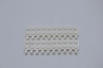 Preview: LEGO 20 x Scharnierplatte Clip weiÃŸ White Plate Modified 1x2 with Clip 63868