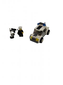 Preview: LEGO Set 7236 Streifenwagen ohne BA Police Car Black Sticker without instruction