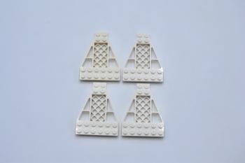 Preview: LEGO 4 x FlÃ¼gelplatte Gitter weiÃŸ White Wedge 8x6x2/3 Space 30036