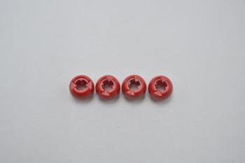 Preview: LEGO 4 x Ball Kugel rot Red Technic Ball Joint with Through Axle Hole 53585