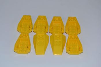 Preview: LEGO 8 x Keilstein gelb Yellow Wedge 6x4 Triple Inverted Curved 43713