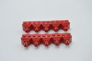 Preview: LEGO 10 x Rotorhalter rot Red Plate Mod. 2x2 Helicopter Tail Rotor Holder 3481