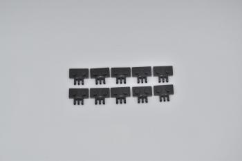 Preview: LEGO 10 x Scharnierelemente schwarz Dreifingerraster black 3 finger hinge 2452