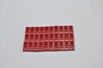 Preview: LEGO 30 x Dachstein geriffelt rot Red Slope 18 2x1x2/3 with 4 Slots 61409