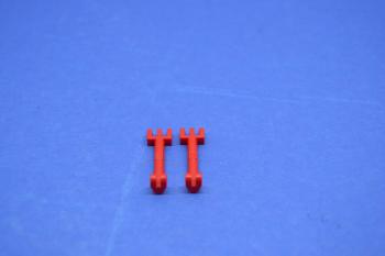 Preview: LEGO 2 x Scharnier Stange rot Red Hinge Bar 2.5L 2 and 3 Fingers on Ends 2880