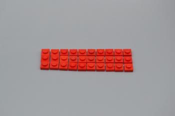 Preview: LEGO 30 x Basisplatte 1x1 rot red basic plate 3024 302421