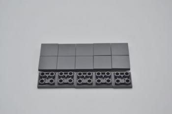 Preview: LEGO 15 x Fliese invers neues dunkelgrau Dark Bluish Gray Tile 2x2 11203