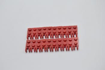 Preview: LEGO 20 x Scharnierplatte rot Red Hinge Plate 1x2 2 Fingers on End 44302 