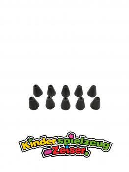 Preview: LEGO 10 x Kegel offen alt dunkelgrau Dark Gray Cone 2x2x2 Open Stud 3942c