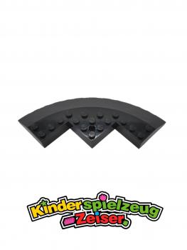 Preview: LEGO Viertelkreis Segment TragflÃ¤che schwarz Black Round Corner 10x10 58846