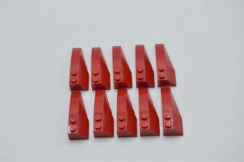 Preview: LEGO 10 x Keilstein FlÃ¼gel schrÃ¤g rechts rot Red Wedge 6x2 Right 41747