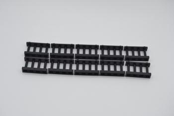 Preview: LEGO 10 x Spindelzaun Zaun 1x4x2 schwarz black fence w. knobs 30055