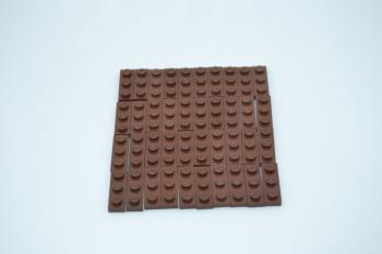Preview: LEGO 40 x Basisplatte 1x3 rotbraun reddish brown basic plate 3623 4211152