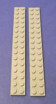 Mobile Preview: LEGO 2 x Basisplatte 2x16 althell grau oldgrey gray basic plate 4282