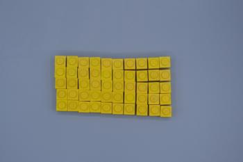 Preview: LEGO 50 x Basisstein 1x1 gelb yellow basic brick 3005 300524