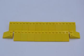 Preview: LEGO 20 x Dachstein SchrÃ¤gstein Dachziegel gelb Yellow Slope 33 3x2 3298