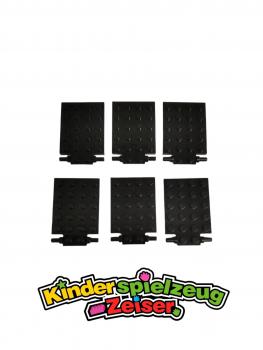 Preview: LEGO 6 x Platte FalltÃ¼r schwarz Black Plate 4x6 Trap Door Long Pins 92099