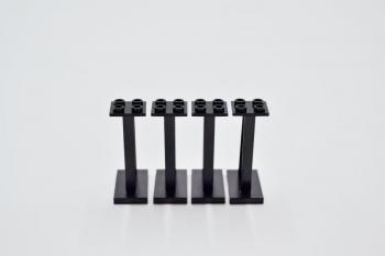 Preview: LEGO 4 x Pfeiler schwarz Black Support 2x4x5 Stanchion Inclined 5mm 4476b