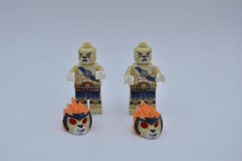 Preview: LEGO 2 x Figur Minifigur Legends of Chima Leonidas loc017 aus Set 70102 70006