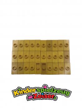 Preview: LEGO 30 x Fliese mit Noppe Pearl Gold Plate Modified 1x2 with 1 Stud 3794a