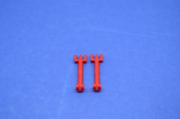 Preview: LEGO 2 x Scharnier Stange rot Red Hinge Bar 2.5L 2 and 3 Fingers on Ends 2880