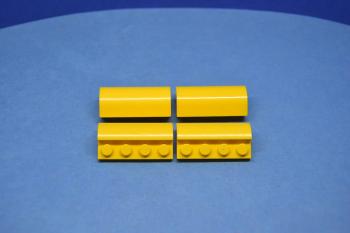 Preview: LEGO 4 x Bogensteine 2x4x1 gelb yellow arch brick w. bow 6081 4204625