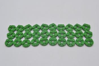 Preview: LEGO 30 x Rundplatte Achsloch grÃ¼n Green Plate Round 2x2 with Axle Hole 4032