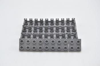 Preview: LEGO 20 x Platte mit 2 Pins neues dunkelgrau Dark Bluish Gray Plate 2x2 15092