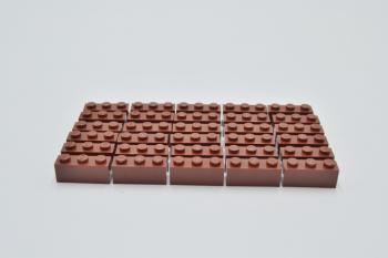 Preview: LEGO 30 x Basisstein Baustein rotbraun Reddish Brown Basic Brick 1x3 3622 