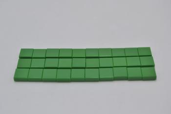 Preview: LEGO 30 x Fliese Kachel mit Rille grÃ¼n Green Tile 1x1 with Groove 3070b