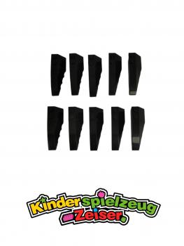 Preview: LEGO 10 x Keilstein FlÃ¼gel schrÃ¤g links schwarz Black Wedge 6x2 Left 41748