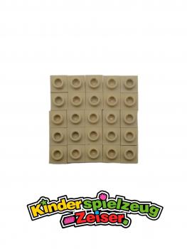 Preview: LEGO 25 x Technik Lochstein beige Tan Technic Brick 1x1 with Hole 6541