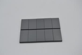 Preview: LEGO 10 x Fliese Kachel neues dunkelgrau Dark Bluish Gray Tile 2x4 87079 4560184