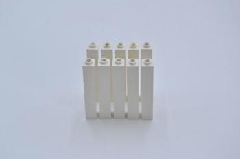 Preview: LEGO 10 x StÃ¼tze offen weiÃŸ White Brick 1x1x5 Blocked Open Stud or Hollow 2453a