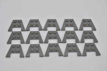 Preview: LEGO 15 x FlÃ¼gelplatte alt dunkelgrau Dark Gray Wedge Plate 3x4 4859