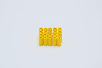 Preview: LEGO 20 x Technik DistanzhÃ¼lsen gelb Yellow Technic Axle Connector 2L 6538c