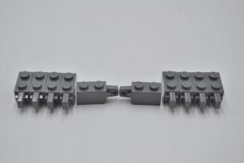 Preview: LEGO 10 x Schanier neues dunkelgrau Dark Bluish Gray Hinge Brick 1x2 30364