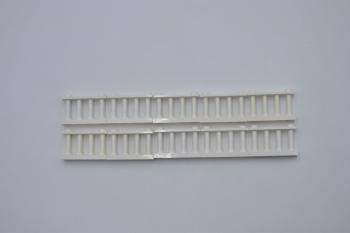 Preview: LEGO 10 x Zaun GelÃ¤nder weiÃŸ White Fence 1x4x2 Spindled with 2 Studs 30055