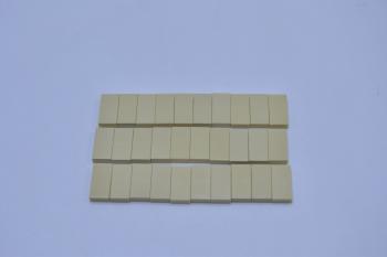 Preview: LEGO 30 x Fliese Kachel mit Rille beige Tan Tile 1x2 with Groove 3069b