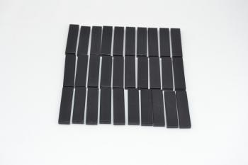 Preview: LEGO 30 x Fliese Kachel Platte schwarz Black Tile 1x4 2431 