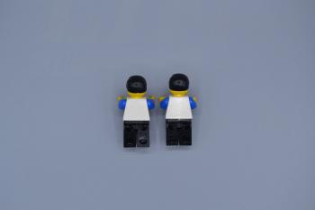 Preview: LEGO 2 x Figur trn094 Minifig Mann mit schwarzen Beinen 2 weiÃŸe Taschen