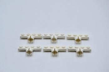 Preview: LEGO 6 x Kupplung weiÃŸ White Plate Modified 1x4 Tow Ball Socket Short 8mm 3183b