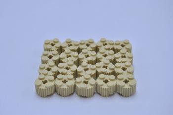 Preview: LEGO 20 x Rundstein geriffelt beige Tan Brick Round 2x2 Fluted Profile 92947