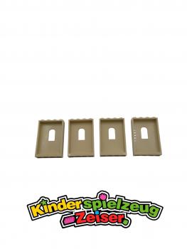 Preview: LEGO 4 x Wand Mauer Wandelement beige Tan Panel 1x4x5 with Window 60808