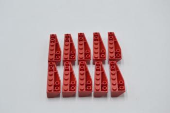 Preview: LEGO 10 x Ecke Keilstein rechts rot Red Wedge 6x2 Inverted Right 41764