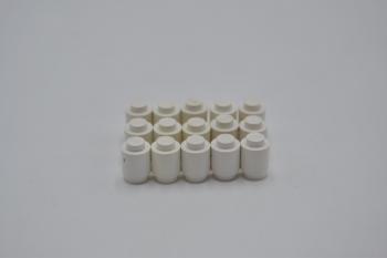 Preview: LEGO 15 x Stein rund geschlossen weiÃŸ White Brick Round 1x1 Solid Stud 3062a