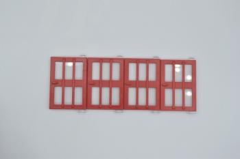 Preview: LEGO 4 x TÃ¼r TÃ¼ren rechts rot Red Door 1x4x5 Right with 6 Panes 73312